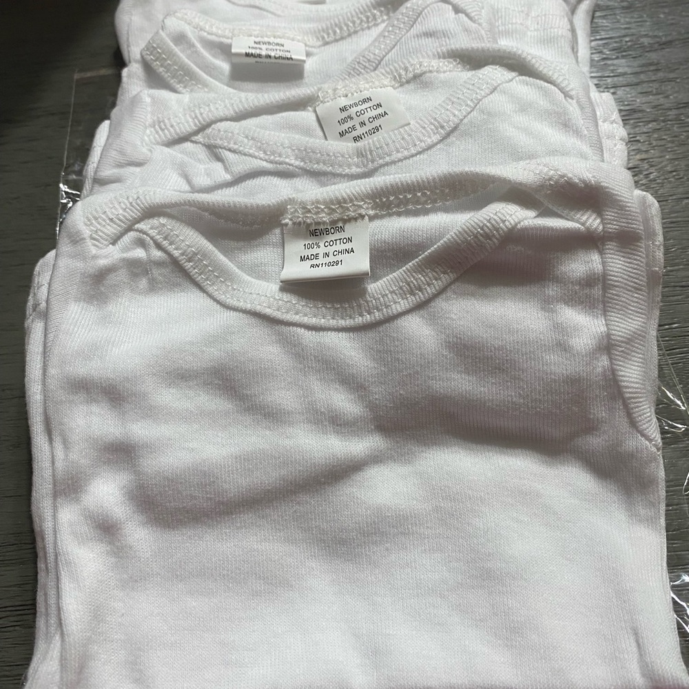White Long Sleeve Baby Tee - Pack of 4 Newborn Essentials